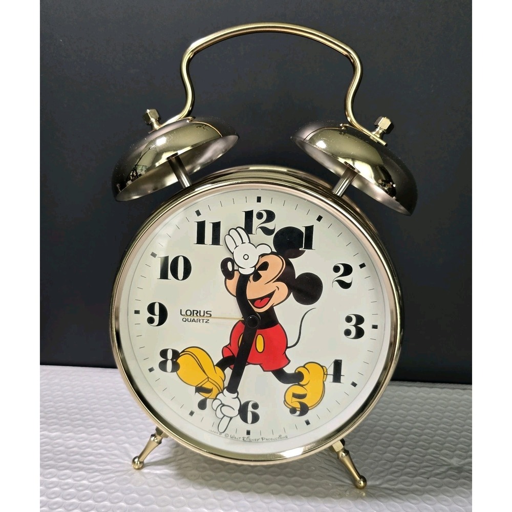 Vintage NIB Disney Mickey Mouse Lorus Quartz Alarm Clock